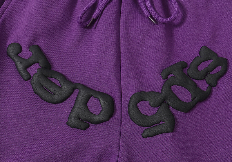Sp5der Black Foam Printing Pant Purple #8308