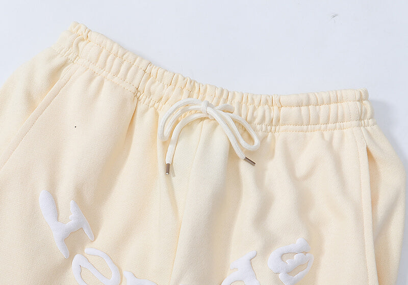Sp5der Logo Foam Print Jogger Pants – Apricot