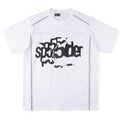 Sp5der Contrast Stitch Slub Tee – White Premium Streetwear Graphic T-Shirt