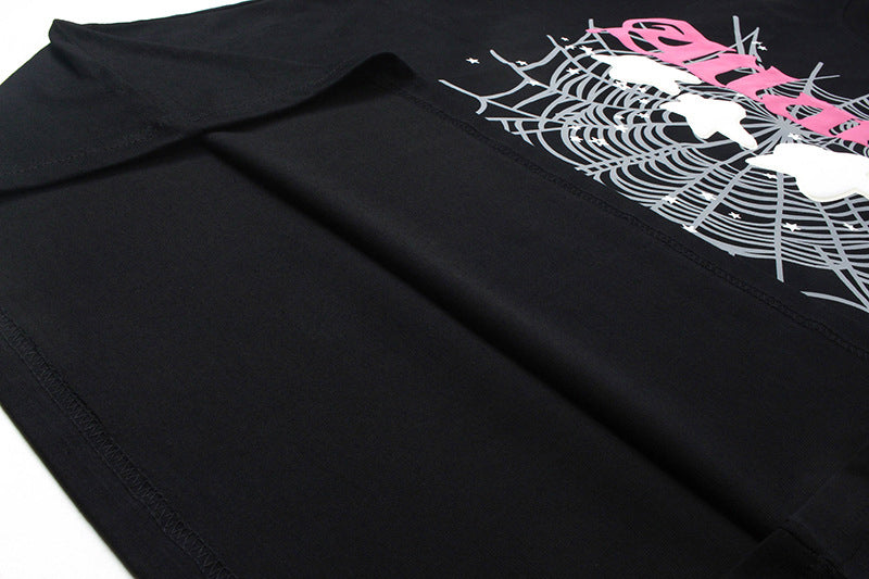 Sp5der Atlanta Print T-Shirt – Black Streetwear Graphic Tee