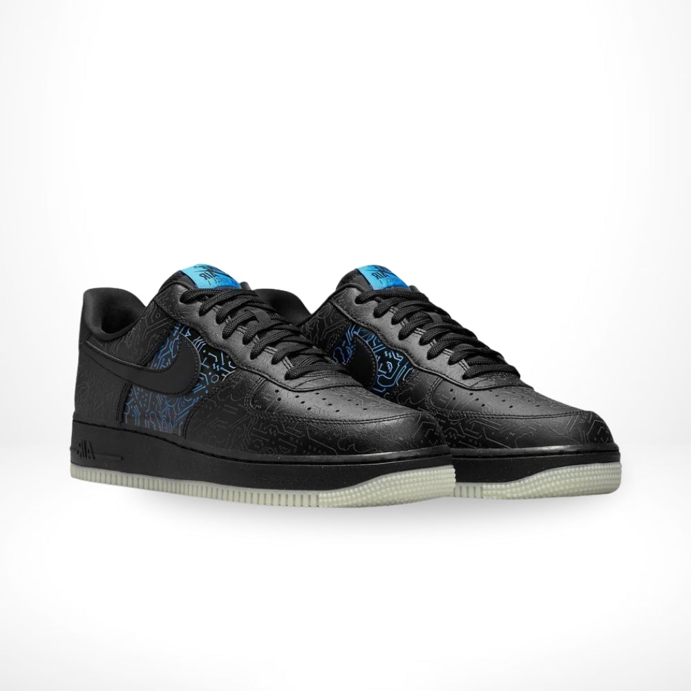 Air Force 1 Low Computer Chip Space Jam Black Light Blue