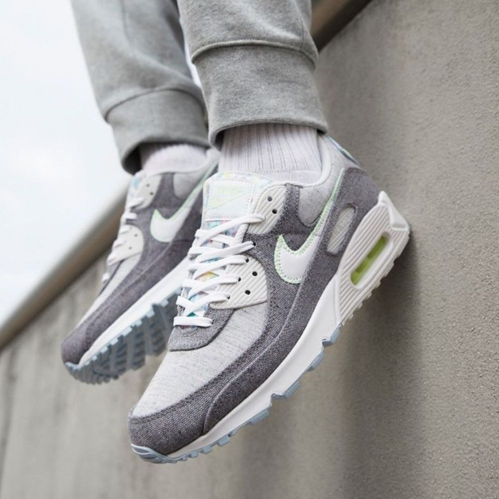 Air Max 90 Recycled Canvas Vast Grey Blue White