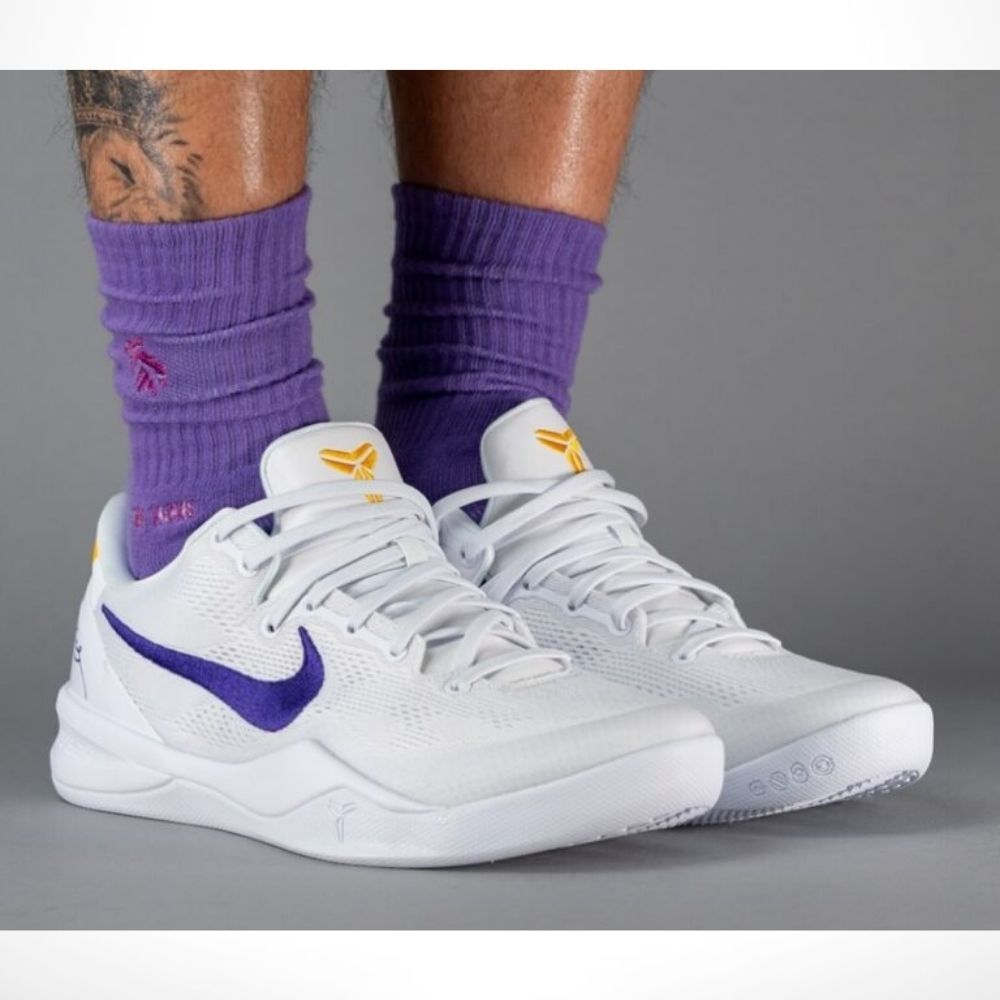 Nike Kobe 8 Protro Lakers Home White