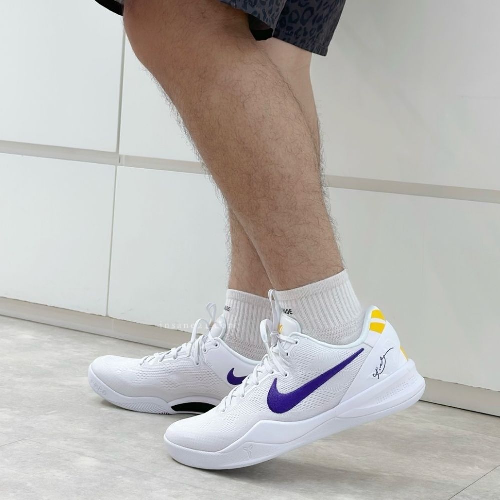 Nike Kobe 8 Protro Lakers Home White